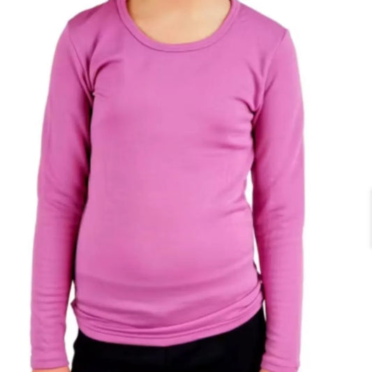 Camiseta Micropolar Primera Capa Cuello Redondo Niña